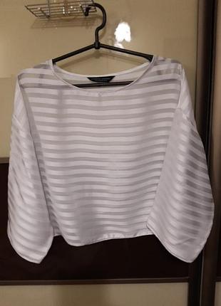 Блузка оверсайс женская укороченная полупрозрачная, кроп-топ бренда,dorothy perkins,легкая, летняя.болезвокобритания.
38/10/44-46р./s-m