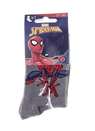 Носки spider man 61% хлопок 23-26 серый (715135)