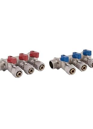 Колектор розподільний thermo alliance sd231w3 3 виходи 3/4" латунь 120х76х34 мм (598378)