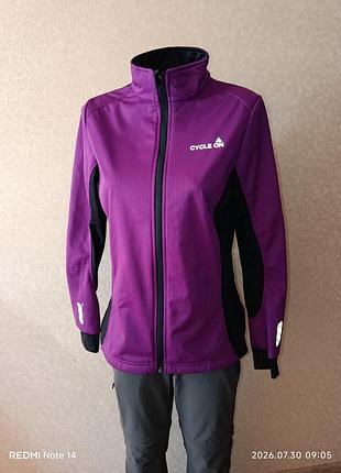 Жіноча велокуртка crivit cycle on softshell (розмір m 40/42)