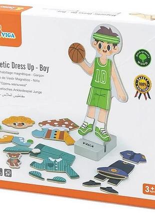 Магнитная игра viga toys деревянная 21х19х6 см для детей от 3 лет (700846)