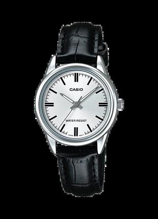 Casio ltp-v005l-7a — жіночий кварцовий годинник, шкіряний ремінець, wr 30 м
