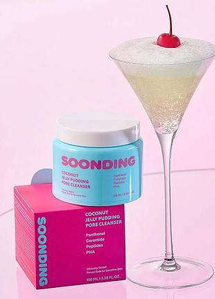 Очищувальний засіб для обличчя soonding coconut jelly pudding pore cleanser з кокосовим желе, 100 мл