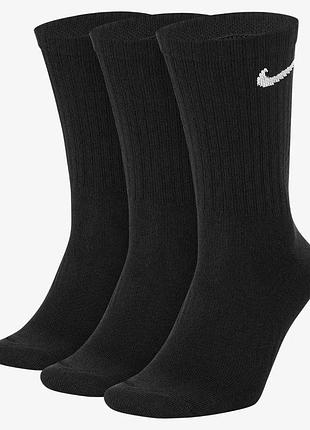 Носки nike хлопок 42-46 черные 3 пары (715579)