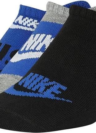 Шкарпетки nike полиэстер 34-38 черный серый синий 3 пары (715828)