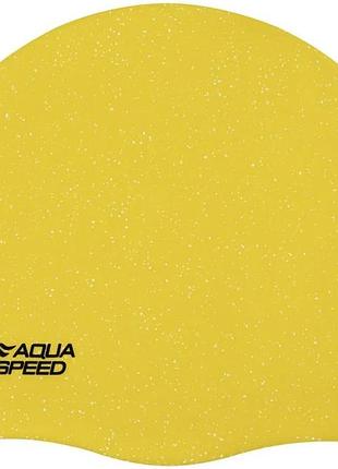 Шапка для плавання aqua speed силікон osfm жовта (720487)