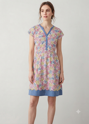 Cath kidston цветочное миди платье в винтажном стиле xs