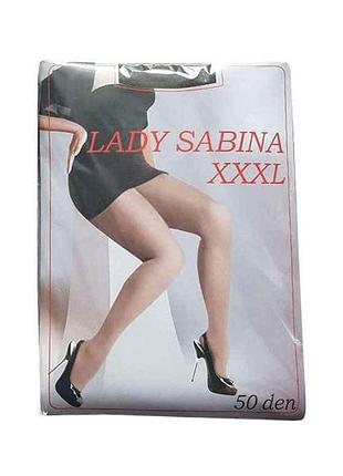 Колготы капроновые ladysabina xxxl 50den р.6 nero тм lady sabina