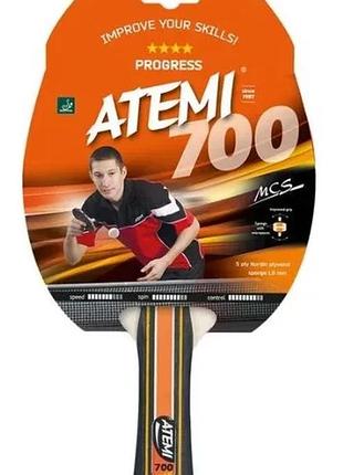 Ракетка для настільного тенісу atemi деревина гума one size (717315)