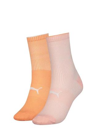 Шкарпетки puma поліамід 35-38 персиковий рожевий 2 пари (715580)