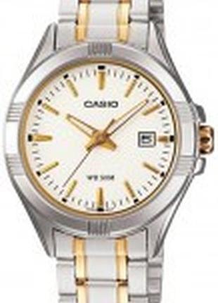 Casio ltp-1308sg-7a — жіночий кварцовий годинник, сталевий браслет, wr 50 м
