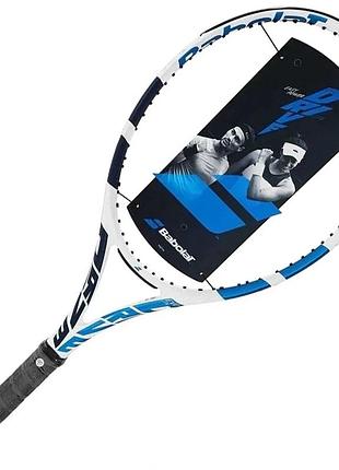 Ракетка babolat графіт gr1 біла синя (718119)