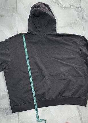 Чоловіче оверсайз худі h&m loose fit — темно-сірий / графіт (розмір xxl)