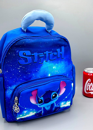 Рюкзак із улюбленим персонажем “стіч” stitch, синій, шкільний, дитячий, 25-601 blue