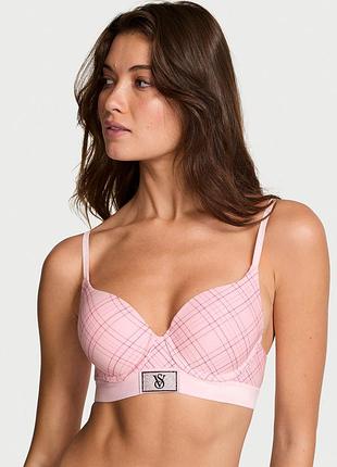Юстгальтер push-up victoria's secret з логотипом зі стразів