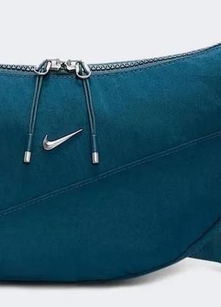 Сумка nike 100% нейлон 30х18х10 см темно-синя жінки (718434)