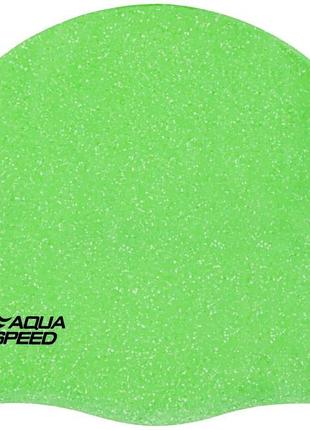 Шапка для плавання aqua speed силікон osfm салатовий (720488)