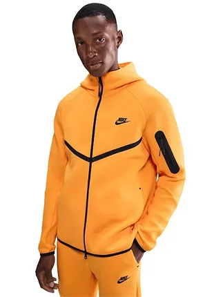 Оригінал! толстовка чоловіча nike tech fleece windrunner full zip nrg orange ii4587-815