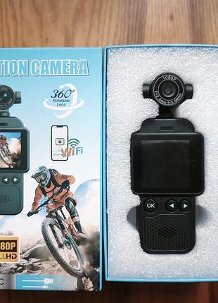 Экшн камера 1080p hd з кріпленням та поворотом на 360⁰