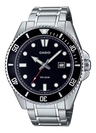 Casio mdv-107d-1a1 — чоловічий кварцовий годинник, сталевий браслет, wr 200 м