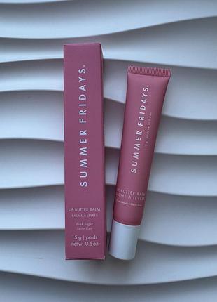 Summer fridays lip butter balm бальзам для губ у відтінку pink sugar, 15 гр