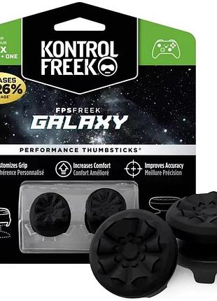 Накладки на стіки kontrolfreek fps freek galaxy black для xbox series x/s та xbox one, high-rise + low-rise, black