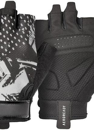 Рукавички adidas полиэстер xs черный серый (714099)