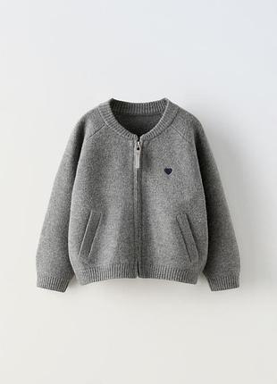 Красива вязана кофта на замку кардиган zara на дівчинку