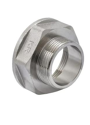 Перехідник koer латунний 1 1/2" x 2" нікельований сталевий (617586)
