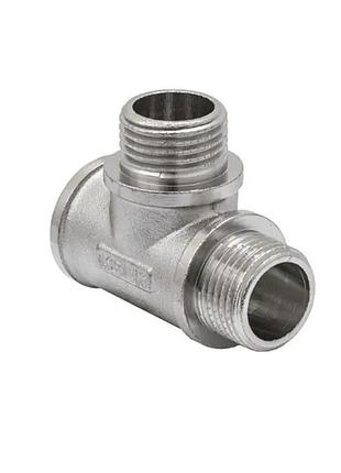 Трійник латунний koer 1/2'' нікельований сталевий (607983)