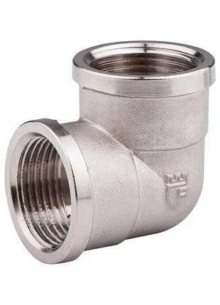 Кутик 90° thermo alliance forte 1" 1/4 вв латунь нікельований (598261)