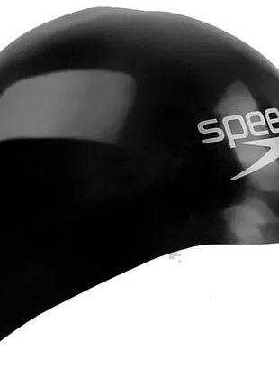 Шапка для плавання speedo силікон m чорна 56-58 см (720244)