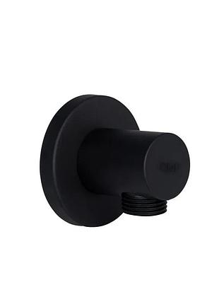 Підключення шланга qtap b030 1/2" латунь чорне матове для настінного монтажу (599856)