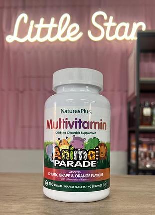 Дитячі мультивітаміни nature’s plus animal parade, 180 жувальних таблеток