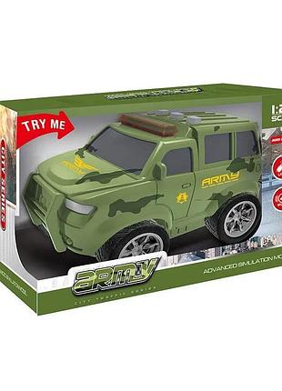 Детская военная машинка city series army со светом и музыкой пластиковая 15х8х6 см зелёная (814075)