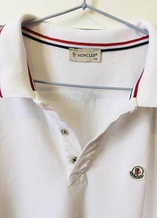 Білосніжне поло від moncler👌