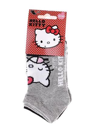 Шкарпетки hello kitty 59% бавовна 24-26 сірі чорні (714839)
