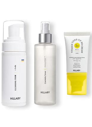 Солнечный bb-крем spf30 nude и очищающий набор для нормальной кожи уход за лицом косметика для женщин. (652624)
