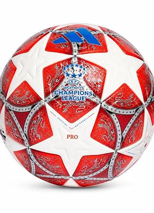 Футбольний м'яч adidas uefa women’s champions league pro ball jw1325 синтетичний розмір №5 білий/синій/червоний (819664)