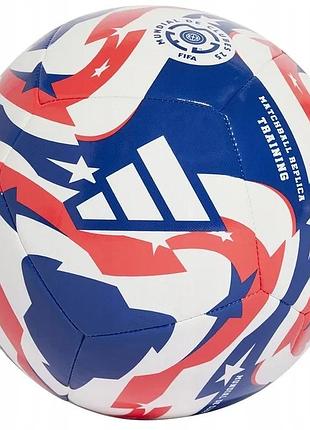 Футбольний м'яч adidas tpu розмір 5 біло-синьо-червоний (722045)