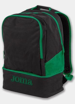 Рюкзак joma 100% поліестер 46х32х20 см чорний-зелений для футболу (721217)