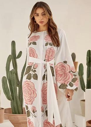 🥰 сукня в квітковий принт без пояса shein l