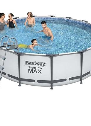 Каркасный бассейн bestway 56438 круглый 457х122 см пвх 16015 л (815331)
