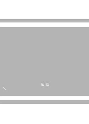 Дзеркало настінне kubix 80х60 см без обрамлення led touch пвх біле (616172)