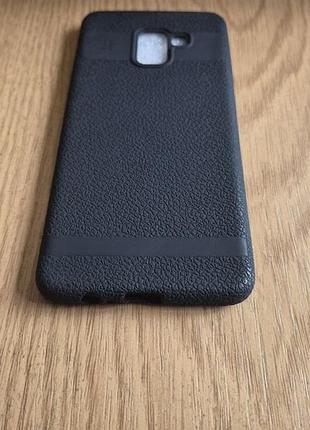 Чохол для samsung galaxy a8 plus 2018 чорний матовий soft touch