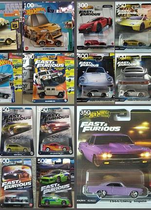 Моделі hot wheels fast & furious, машинки хот вілс форсаж
