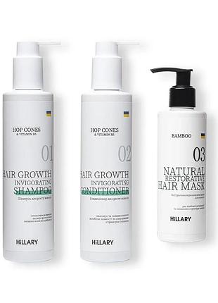 Набір hop cones & b5 hair growth invigorating + натуральна маска bamboo (652601)