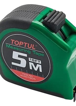 Рулетка механическая toptul 5м х 19мм пластиковая жёлтая (624208)