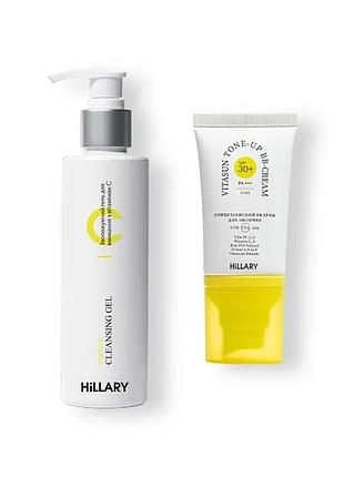 Солнцезащитный bb-крем spf30+ ivory hillary увлажняющий крем для лица гель для умывания с витамином с (652519)