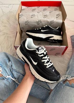 Кроссовки nike initiator black white swoosh арт 0421